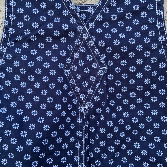 EUC Vintage 90s L.L. Bean Girl’s Daisy Flower Print Shortalls Overalls - Picture 6 of 8